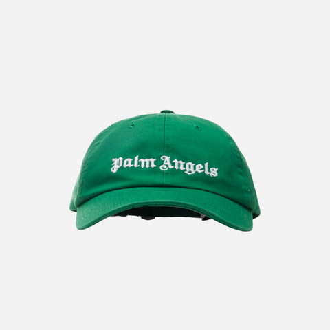 Palm Angels Logo-Embroidered Baseball Cap Green