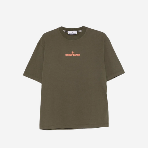 STONE ISLAND FINGER PRINT T-SHIRT MILITARY GREEN