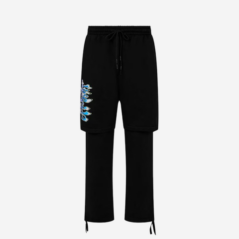 OFF-WHITE DOUBLE SWEATPANTS BLACK
