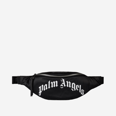 Palm Angels Black Curved Logo bag