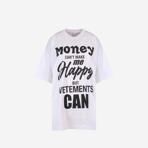 VETEMENTS MONEY WHITE TEE
