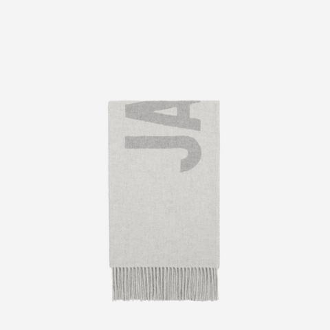 JACQUEMUS GREY WOOL SCARF