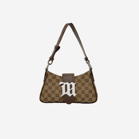 MISBHV BROWN SMALL JACQUARD BAG