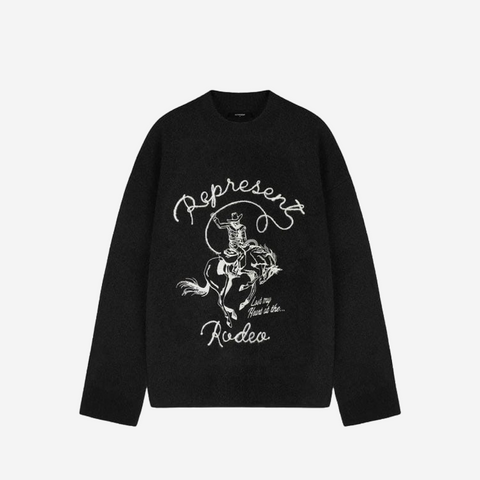 REPRESENT WESTERN KNIT BLACK