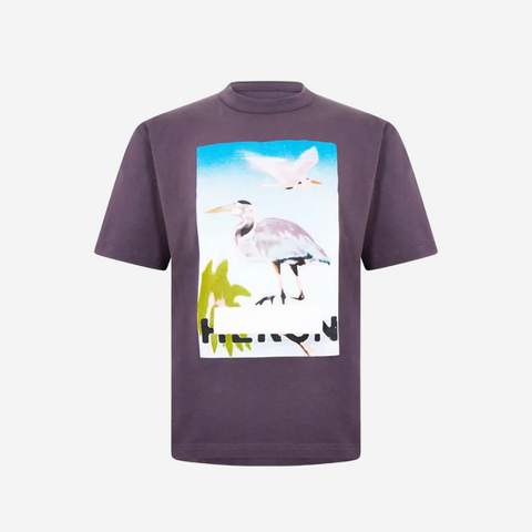 HERON PRESTON CENSORED PURPLE T-SHIRT