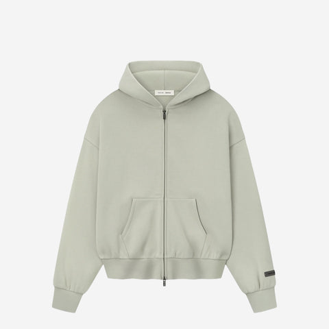 Fear of God ESSENTIALS Fleece Zip-Up green Hoodie