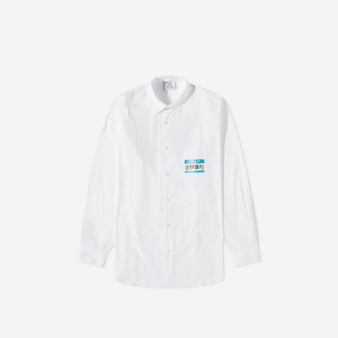 VETEMENTS MY NAME IS WHITE SHIRT