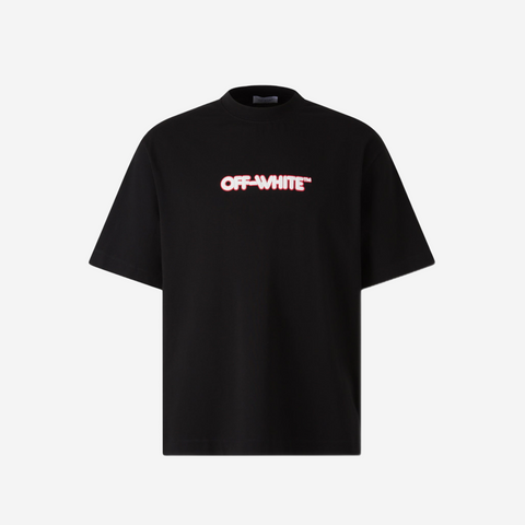 Off-white round skate tee black