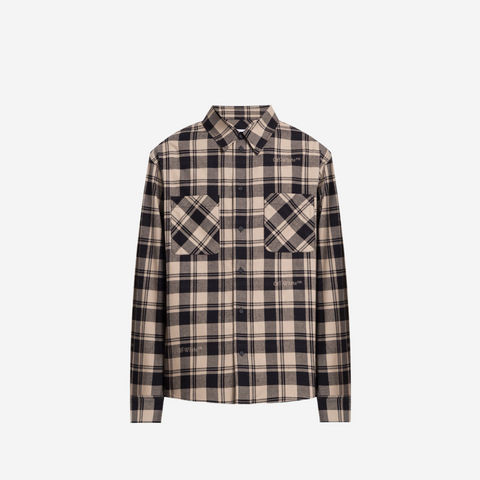 OFF-WHITE FLANNEL CHECK SHIRT