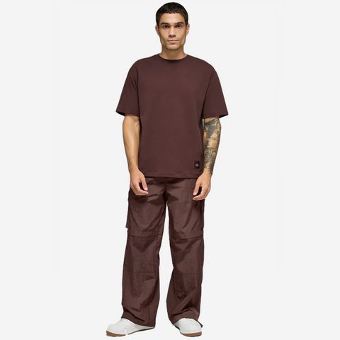 ALO YOGA DOUBLE TAKE SHORT SLEEVE BROWNSTONE
