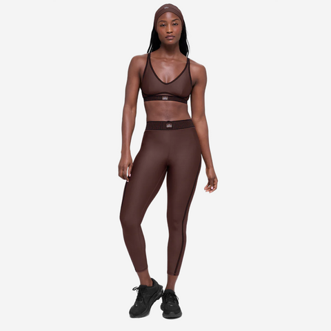 ALO YOGA AIRLIFT LINE UP BRA BROWNSTONE