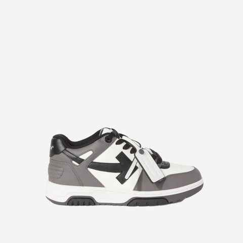 OFF-WHITE OUT OF OFFICE DARK GRAY LEATHER
