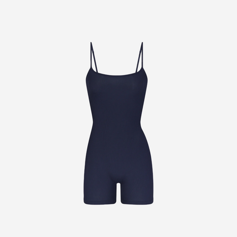 SKIMS SOFT LOUNGE SCOOP ONESIE NAVY