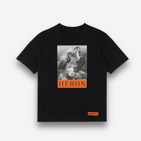 HERON PRESTON BLACK ORANGE TEE