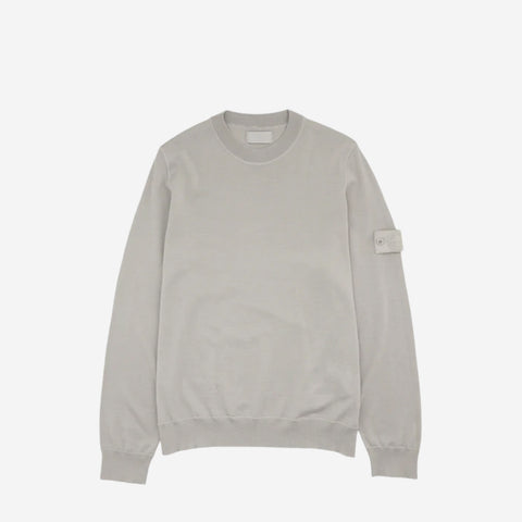 STONE ISLAND LIGHT RWS PURE WOOL SWEATER GREY