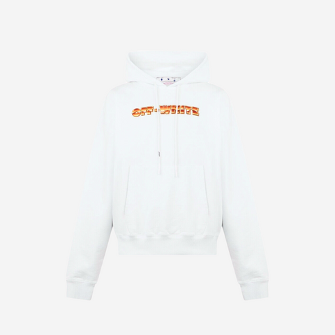 Off-white white hoodie Gold