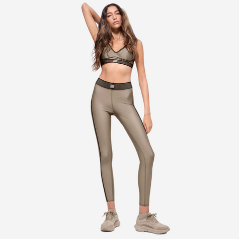 ALO YOGA AIRLIFT HIGH-WAIST 7/8 LINE UP LEGGING GRAVEL