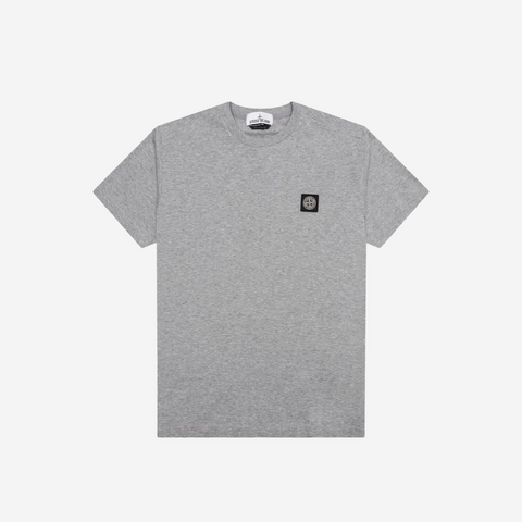 STONE ISLAND PATCH LOGO TEE GREY