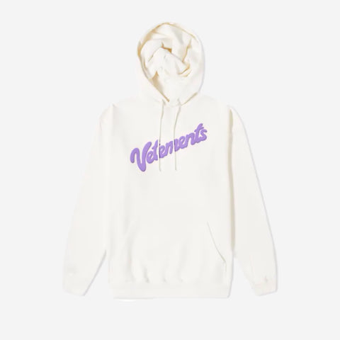 VETEMENTS MILKA LOGO WHITE HOODIE