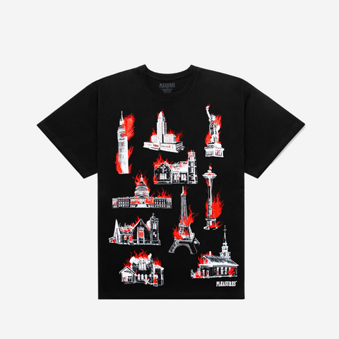 PLEASURES MONUMENT BLACK TEE