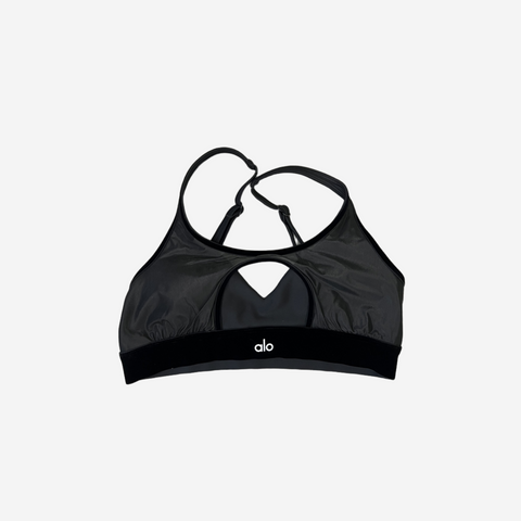 ALO YOGA AIRLIFT MOONLIGHT BRA BLACK