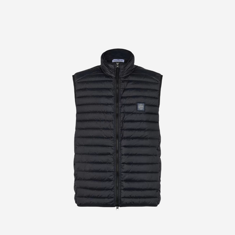 STONE ISLAND LOGO PATCH PADDED VEST BLUE
