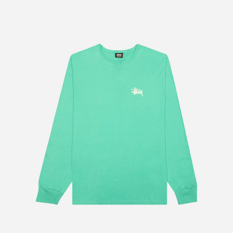 STUSSY BASIC LONG SLEEVE GREEN