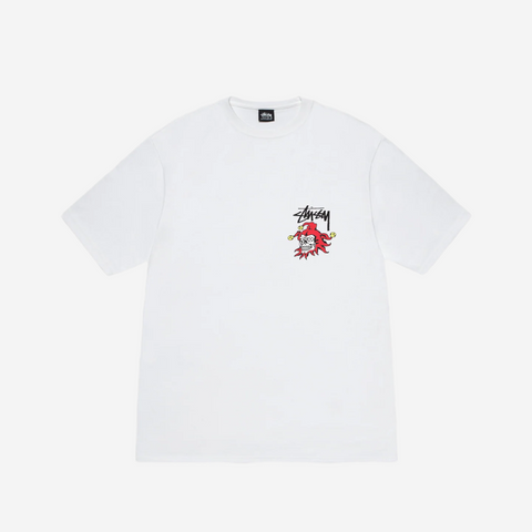 STUSSY JOKER TEE WHITE