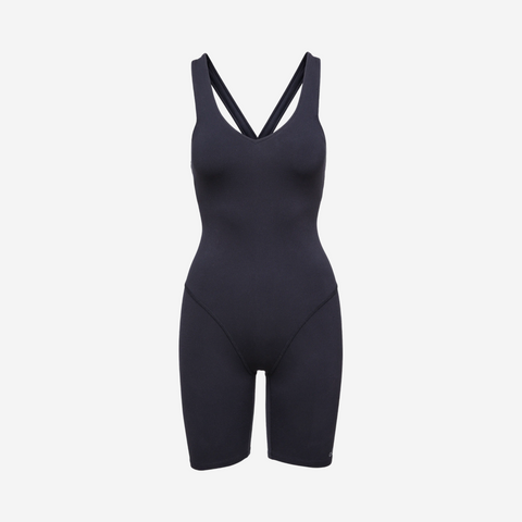 ALO YOGA AIRBRUSH REAL ONESIE BLACK