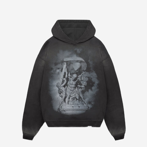 REPRESENT Atlas Hoodie Stained Black