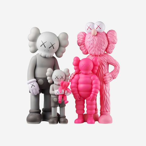 KAWS FAMILY VINYL FIGURES GREY/PINK