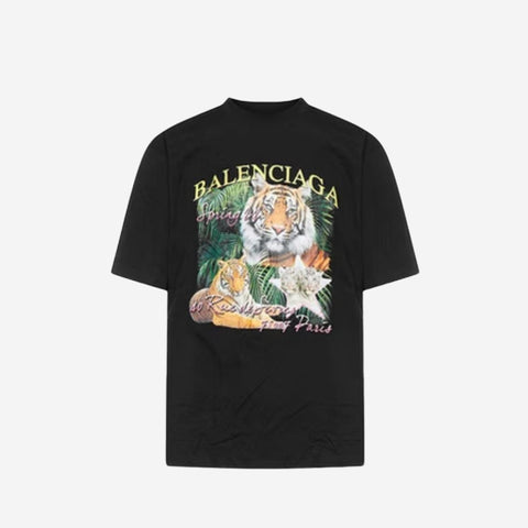 BALENCIAGA TIGER T-SHIRT BLACK