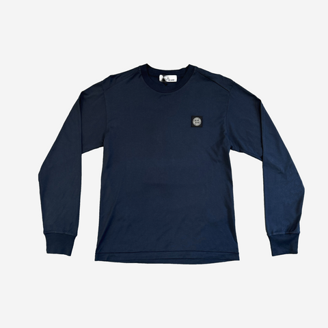 STONE ISLAND LONG SLEEVE PATCH T-SHIRT NAVY