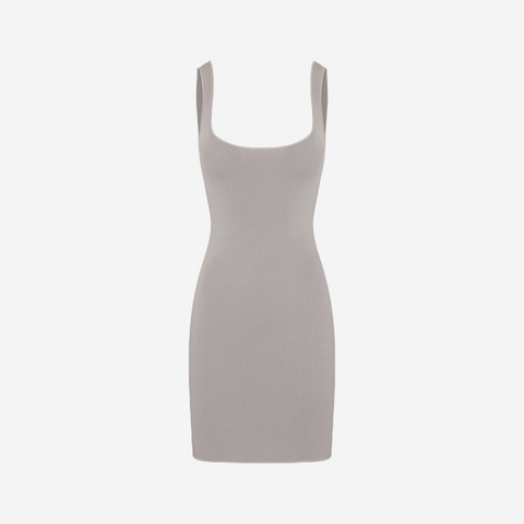 SKIMS SEAMLESS MODAL TANK MINI DRESS SMOKE