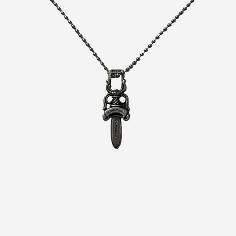 CHROME HEARTS LARGE DAGGER #10 PENDANT WITH BALL CHAIN