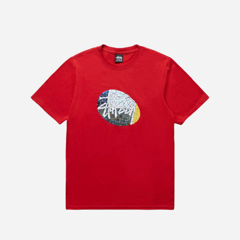 STUSSY RED MOSAIC TEE