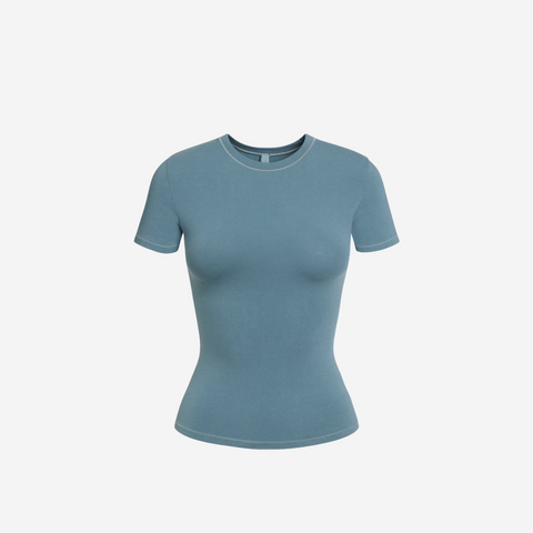 SKIMS COTTON JERSEY T-SHIRT KYANITE