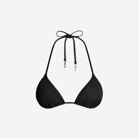 SKIMS SIGNATURE SWIM TRIANGLE BIKINI TOP ONYX