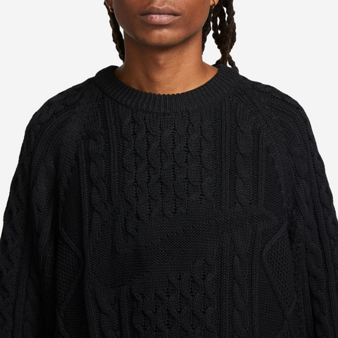 Nike Life Cable Knit Black Sweater