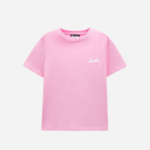 ZARA X BARBIE THE MOVIE LITE PINK MATTEL T-SHIRT