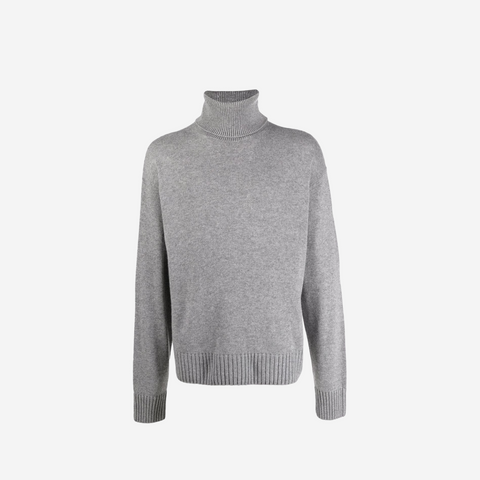 OFF-WHITE CLASSIC TURTLE NECK GREY SWEATER
