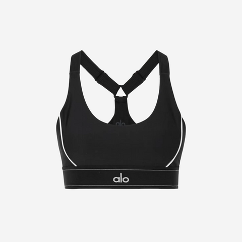 ALO YOGA AIRLIFT SUIT UP BRA BLACK/WHITE