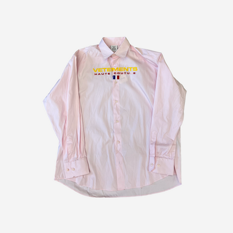 VETEMENTS PARIS PINK SHIRT