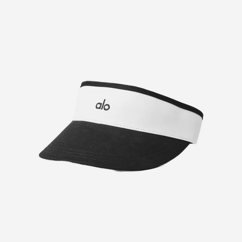 ALO YOGA COLORBLOCK VISOR BLACK/WHITE