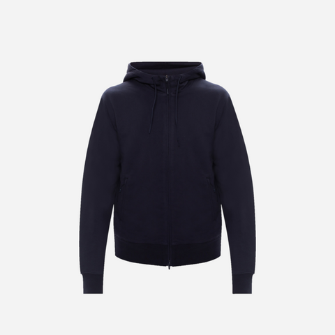 Y-3 YOHJI YAMAMOTO NAVY BLUE LOGO HOODIE