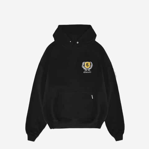 Represent Crest Hoodie Vintage Black