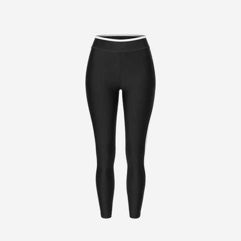 ALO YOGA AIRLIFT HIGH WAIST CHARGER 7/8 LEGGING BLACK/WHITE