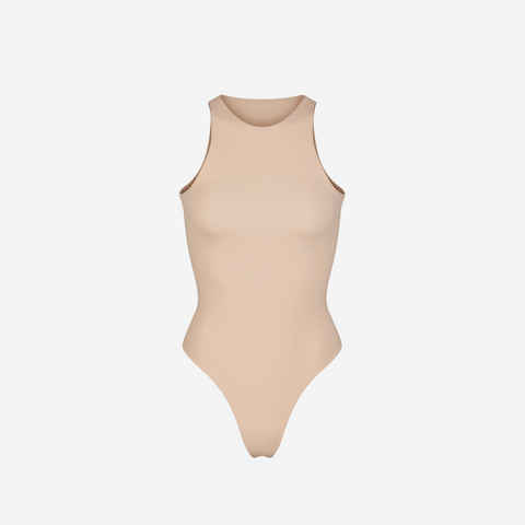 SKIMS FITS EVERYBODY HIGH NECK BODYSUIT MICA