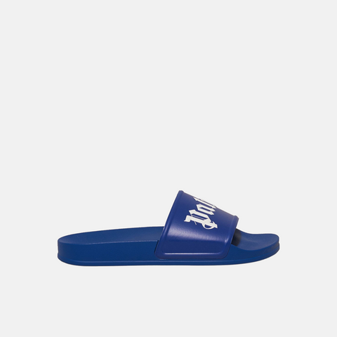Palm Angels logo-print slides Purple & White
