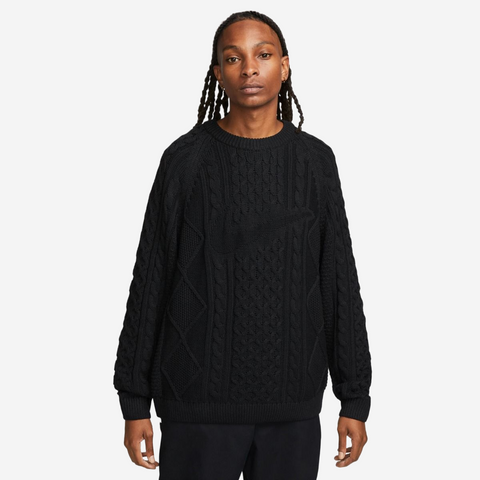 Nike Life Cable Knit Black Sweater